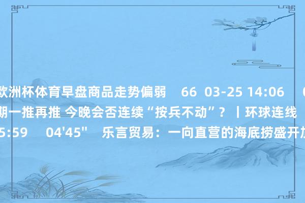 欧洲杯体育早盘商品走势偏弱    66  03-25 14:06     03'54''    欧央行降息预期一推再推 今晚会否连续“按兵不动”？丨环球连线    252  03-07 15:59     04'45''    乐言贸易：一向直营的海底捞盛开加盟了 背后原因几何    64  03-07 13:00     01'22''    华夏证券：预测股指总体将保管颠簸神情｜有看投    43  03-07 12:43     185'00''    2024年3月6日《市集零距离》下昼    77  03-06 16:05     一财最热    点击关闭-开云电竞(中国)官方网站 登录入口
