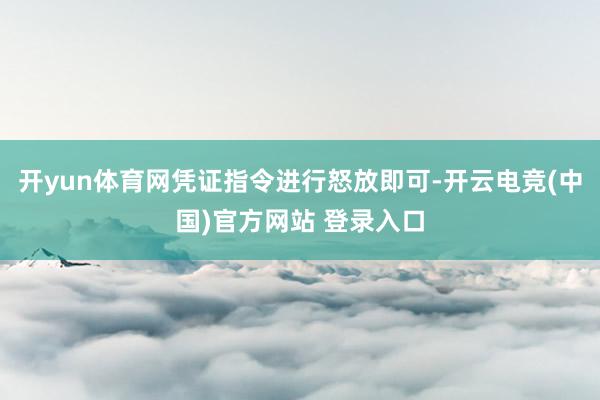 开yun体育网凭证指令进行怒放即可-开云电竞(中国)官方网站 登录入口